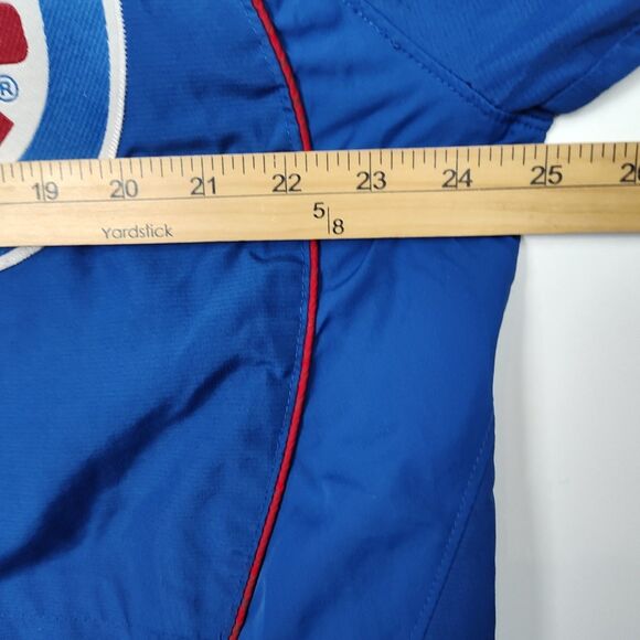 VTG Majectic Chicago Cubs Sweatshirt Men's L Blue Full-Zip Embroidered Logo - Picture 4 of 8